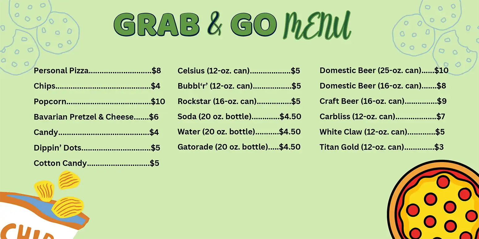 grab and go menu, click to view as pdf